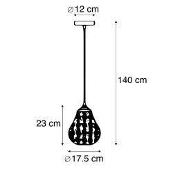 Suspension orientale dorée - Billa Dia
