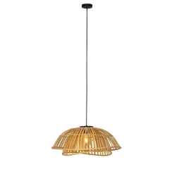 Suspension orientale noire avec bambou naturel 62 cm - Pua