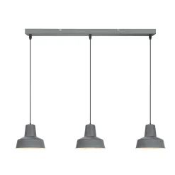Suspension Orous 3 lumières E27 45W ⌀24,5xL.93,5xH.110cm gris foncé GoodHome