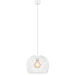 Suspension Osiglia GoodHome E27 blanc mat