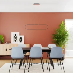 Suspension Papua LED intégrée 3500lm 41W ⌀10xL.90xH.110cm chrome Goodhome