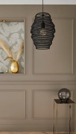 Suspension Pepalu GoodHome noir IP20 E27