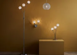 Suspension Phaidros GoodHome E27 argent brillant