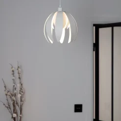 Suspension Pleiones GoodHome E27 blanc mat