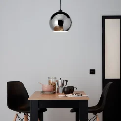 Suspension Pocyon shiny GoodHome 60W IP20 E27 argent