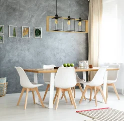 Suspension Rafaela métal noir E27 40W IP20 l.80 x H.133cm Seynave