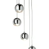 Suspension Roccheta 5 lampes E14 IP20 argent