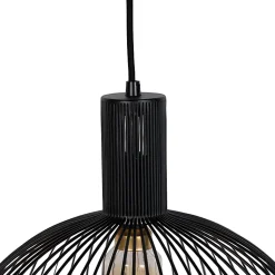 Suspension ronde design noire 40 cm - Dos