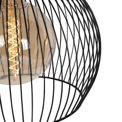 Suspension ronde design noire 40 cm - Dos