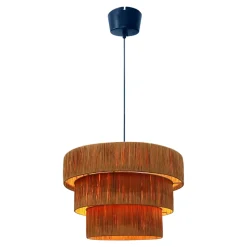 Suspension ronde en raphia Bellflower H.146cm E27 42W GoodHome