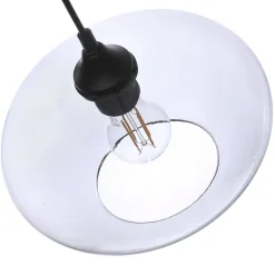 Suspension ronde Irina verre fumé IP20 E27 10W Ø.26 x H.94 cm Lussiol