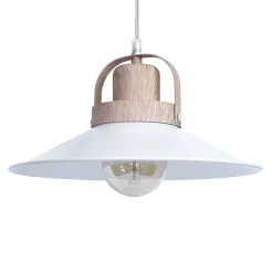 Suspension ronde Mirano métal blanc Ø30 x H.116 cm E27 IP20 40W Seynave