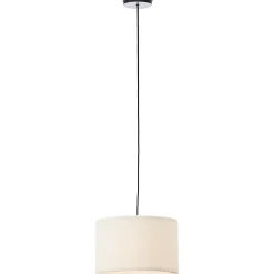 Suspension ronde Teddy coton bouclette beige Ø35cm IP20 E27 20W Brilliant