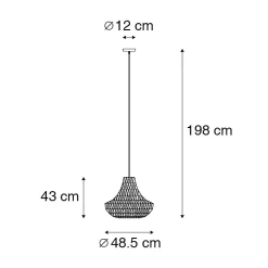 Suspension rétro blanche 50 cm - Lina Cono 50