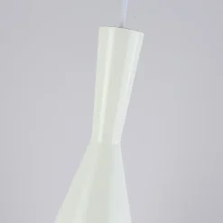 Suspension Rétro Industrielle avec Abat-jour en Aluminium Blanc, E27.