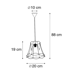 Suspension rétro noire 20 cm - Granny Frame