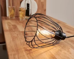 Suspension Rufford 3 lumières E27 IP20 40W ⌀18 x H.110cm noir mat