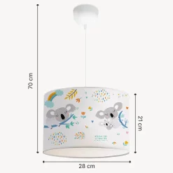 Suspension Rugby pour enfant E27 70 cm motif de koala lux.pro