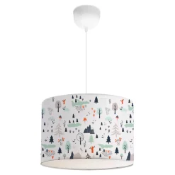 Suspension Rugby pour enfant E27 70 cm motif d'arbres lux.pro