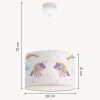 Suspension Rugby pour enfant E27 70 cm motif de licorne lux.pro