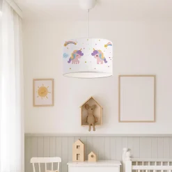 Suspension Rugby pour enfant E27 70 cm motif de licorne lux.pro