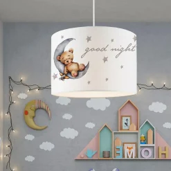 Suspension Rugby pour enfant E27 70 cm motif de nounours lux.pro