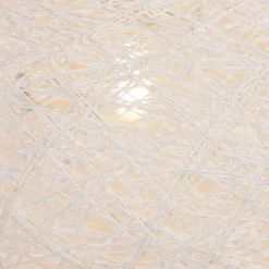 Suspension rustique blanche 50 cm - Corda Flat