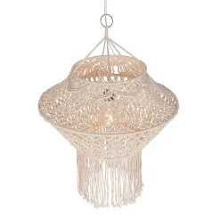 Suspension rustique en macramé 90 cm - String