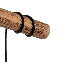 Suspension rustique noire avec bois 4 lumières - Stronk