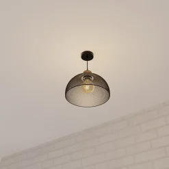 Suspension Sam noire - métal D30 cm - Atmosphera