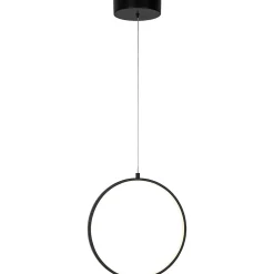 Suspension Samana LED intégrée 800lm 13W ⌀29xL.14xH.110cm noir Goodhome
