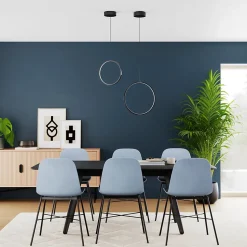 Suspension Samana LED intégrée 800lm 13W ⌀29xL.14xH.110cm noir Goodhome