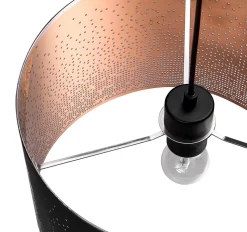 Suspension Senecaz GoodHome E27 noir mat