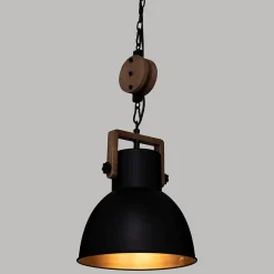 Suspension Silas - noir - métal D23 cm - Atmosphera