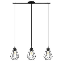 Suspension Smertrio 3 lampes E27 IP20 noir