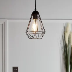 Suspension Smertrio GoodHome E27 noir mat 60W