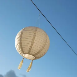 Suspension solaire LED - LUMISKY - HIMALAYA - O30cm - Beige, creme et mariage festif - Autonomie 8h