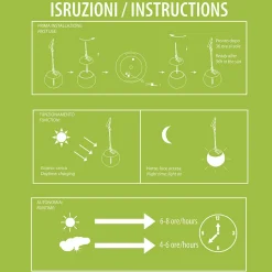 Suspension solaire, LED effet filament, diamètre 10cm. noir