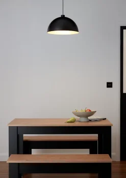 Suspension Songor GoodHome noir 38cm IP20 E27