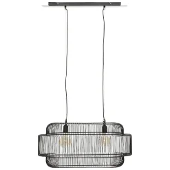 Suspension Stora - métal filaire - noir - L72 -5 cm - Atmosphera