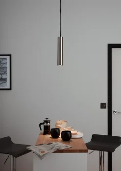 Suspension Suartone LED intégrée argent