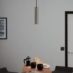 Suspension Suartone LED intégrée argent