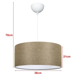 Suspension Sutton E27 70 x 38 cm beige lux.pro