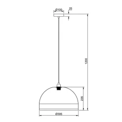 Suspension Suyen en bambou, diamètre 39,5 cm