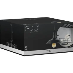 Suspension TENE E27 noire mate lampe à suspendre vintage, industrielle, rétro en acier EDO777175
