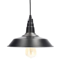 Suspension TENE E27 noire mate lampe à suspendre vintage, industrielle, rétro en acier EDO777175