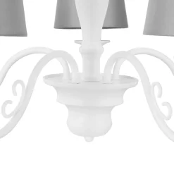 Suspension Tulou 5 ampoules E14 IP20 blanc