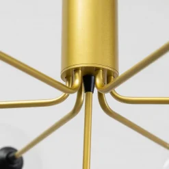 Suspension ultra design dorée à 7 sphères en verre - Erell