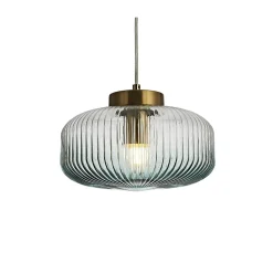 Suspension verre cannelé coloré - Joina