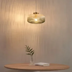 Suspension verre cannelé coloré - Joina